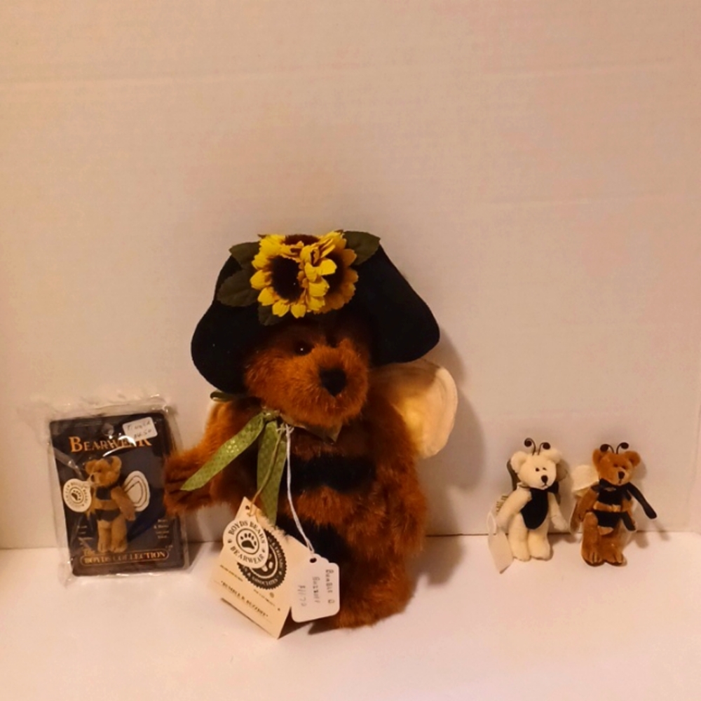NEVER USED 4 🐝 BOYD'S BEARS 🐻BUMBLE B BUZZOFF, TWIDDLE, T F BUZZIE AND TINGER